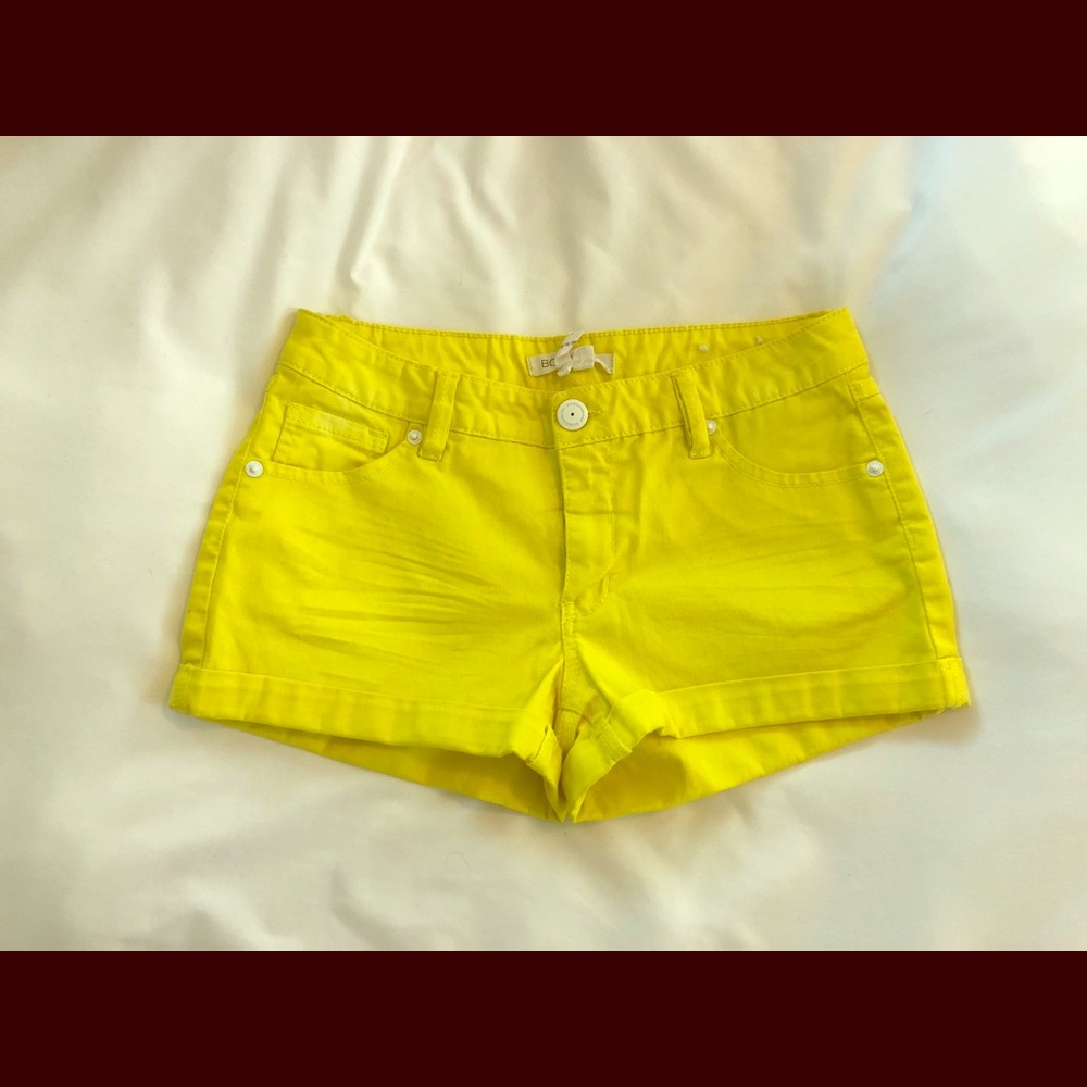 BCBGeneration Yellow Shorts